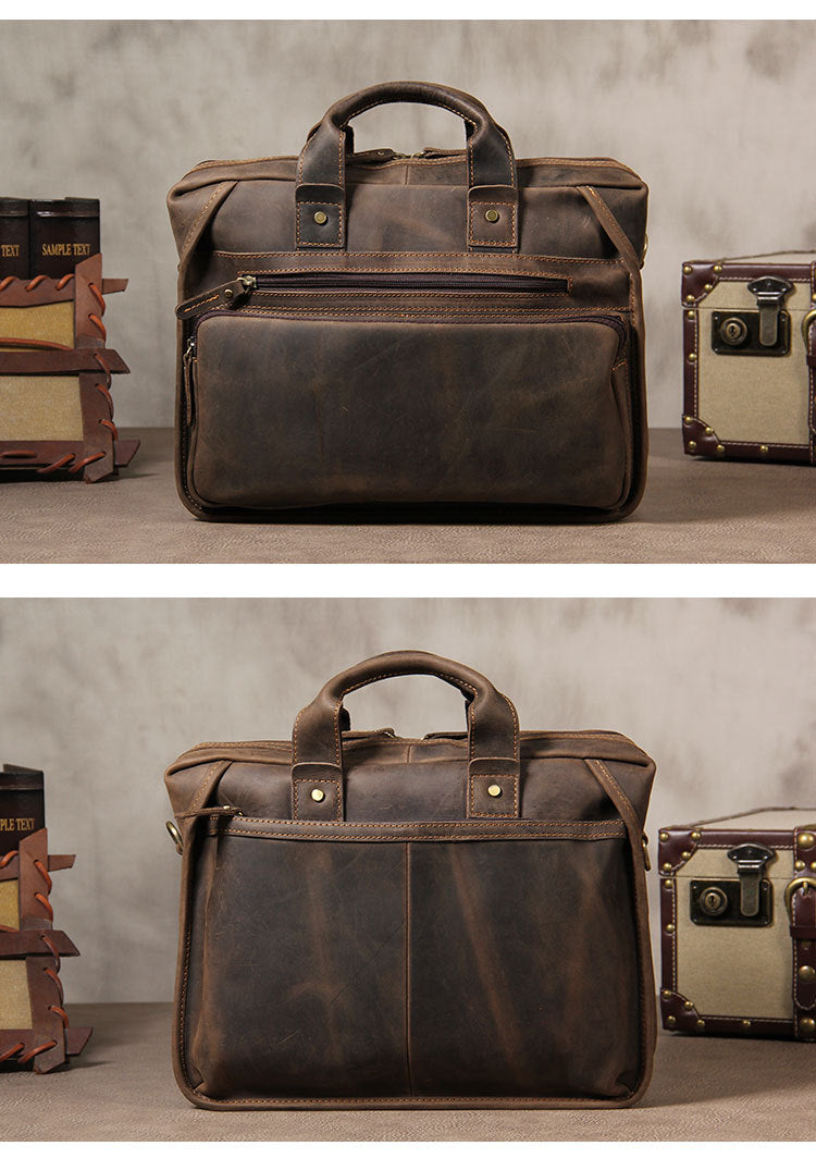 Men's Fashion Vintage Crossbody Computer Briefcase