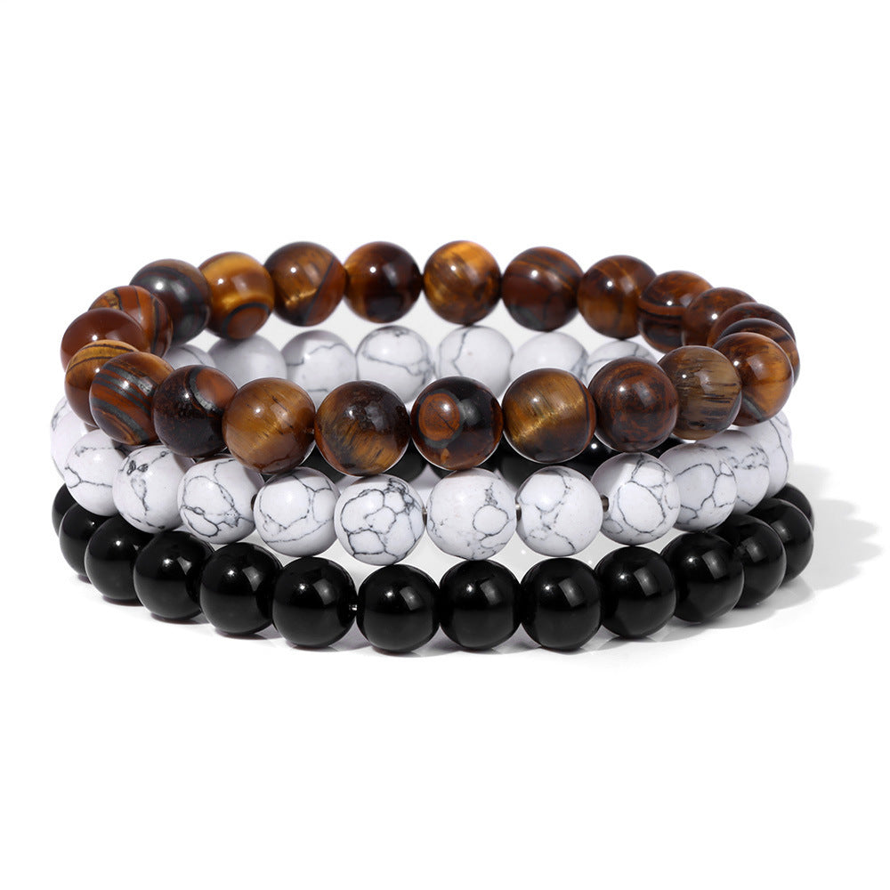 Natural Stone Bead Bracelet For Men