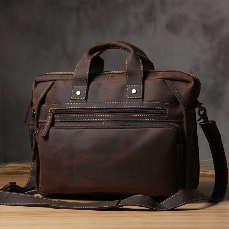 Men's Fashion Vintage Crossbody Computer Briefcase