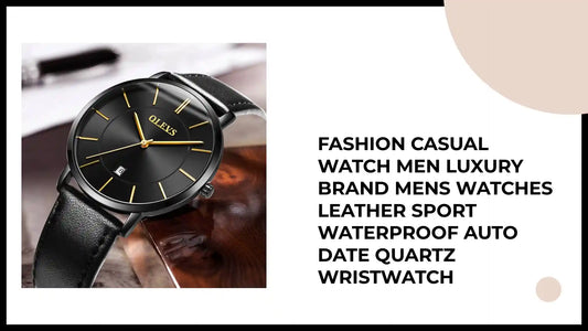 Fashion Casual Watch Men Luxury Brand Mens Watches Leather Sport Waterproof Auto Date Quartz Wristwatch by@Outfy